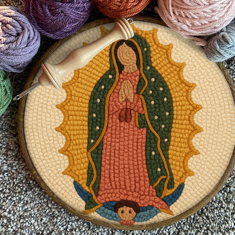  Praying Women Punch Needle Kit - Easy Handmade Art | Stitch Wall Hanging - image 11