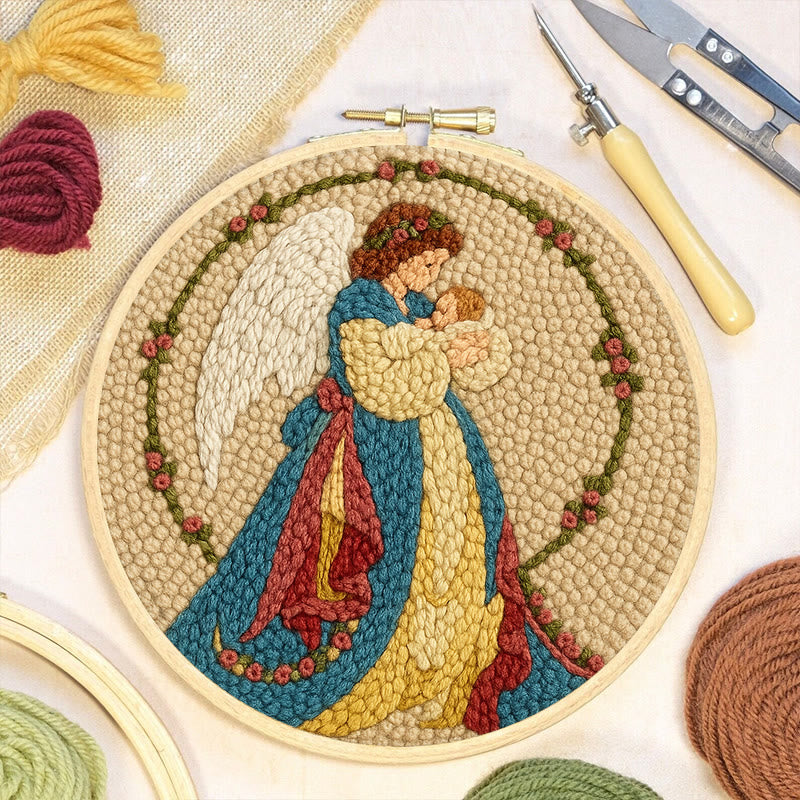 Birth Of Jesus Punch Needle Kit - Bible Wall Art | Holy Christmas Decor - image 1