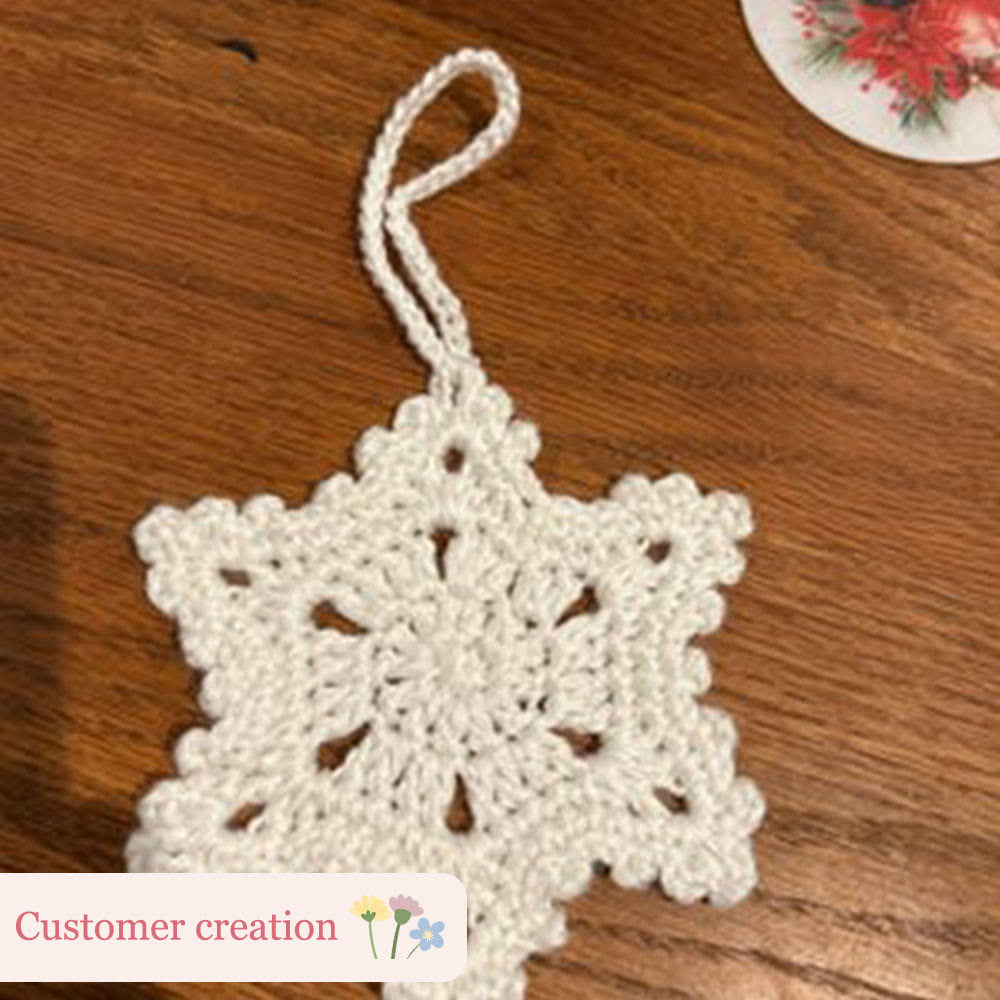 Diy Handmade Snowflake Coaster Crochet Kit - Holiday Table Decor | Unique Christmas Decorations - image 5