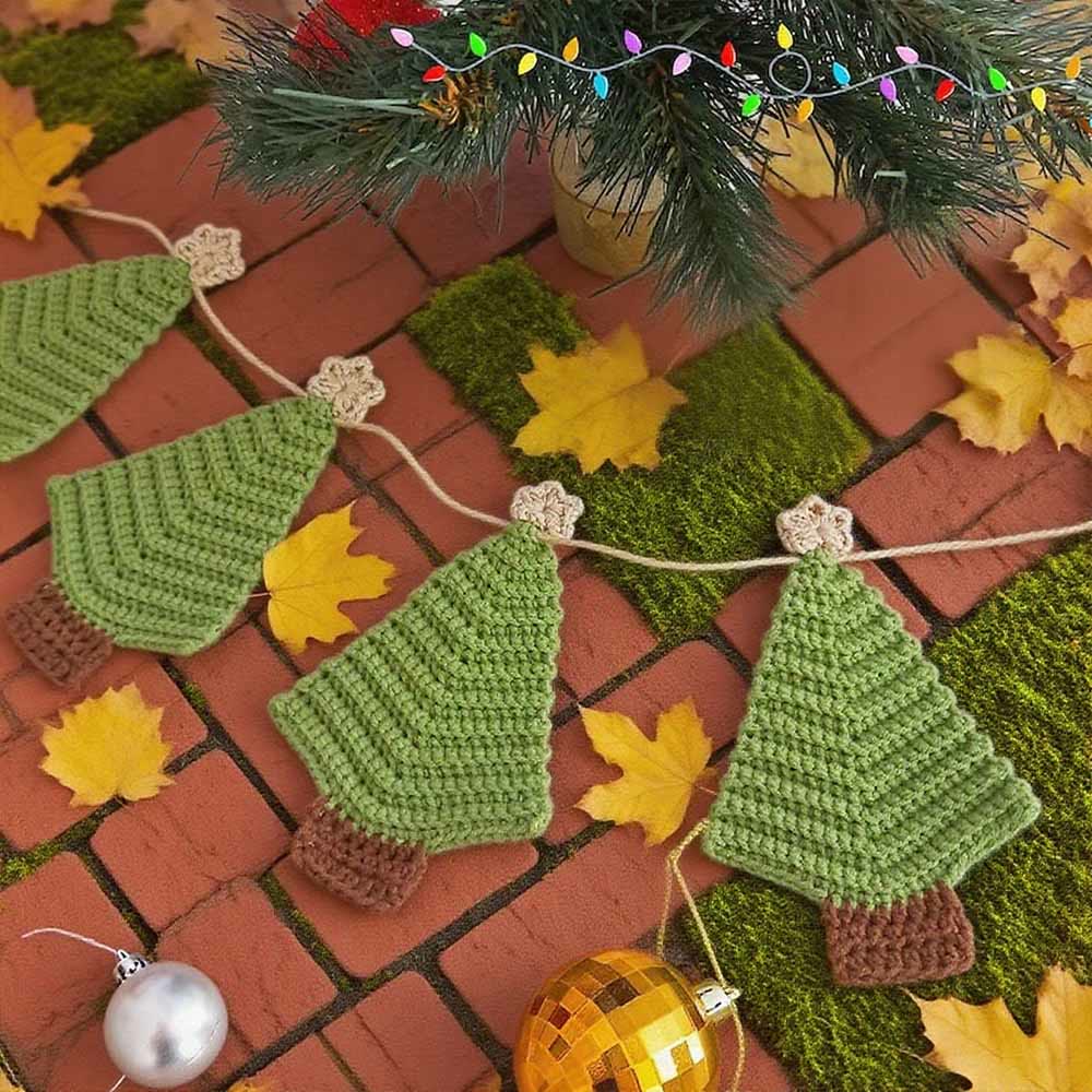 Diy Handmade Christmas Tree Crochet Kit - Creative Christmas Craft | Hanging Garland Ornament - image 2