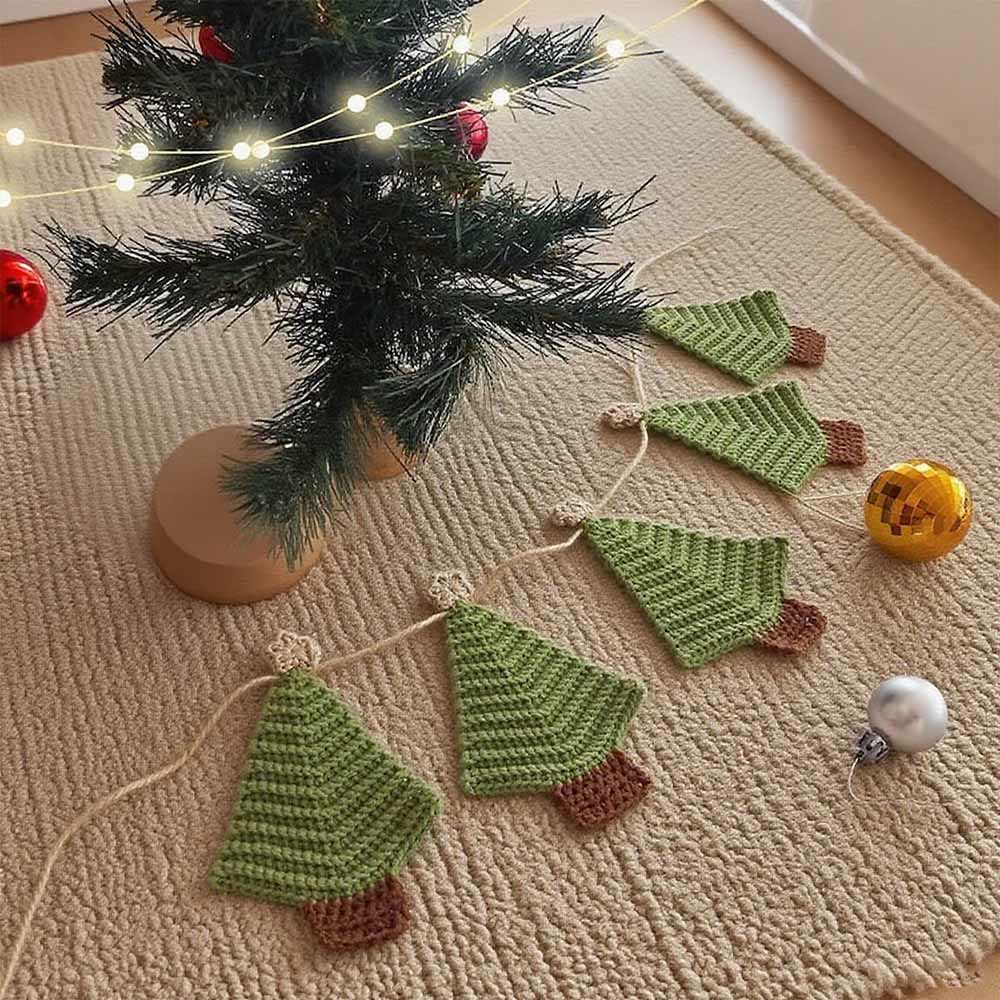 Diy Handmade Christmas Tree Crochet Kit - Creative Christmas Craft | Hanging Garland Ornament - Diy Handmade Christmas Tree Crochet Kit - image 0