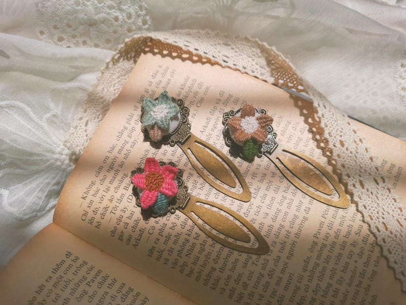 Embroidery Personalized Bookmark | Diy Book Accessories | Gift For Her  - image 0