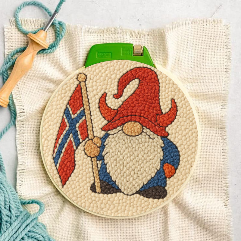 Patriot Gnome Punch Needle Kit - Diy Handmade Craft | Perfect Home Decor  - image 2