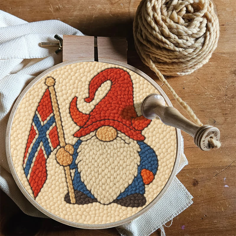 Patriot Gnome Punch Needle Kit - Diy Handmade Craft | Perfect Home Decor  - image 5