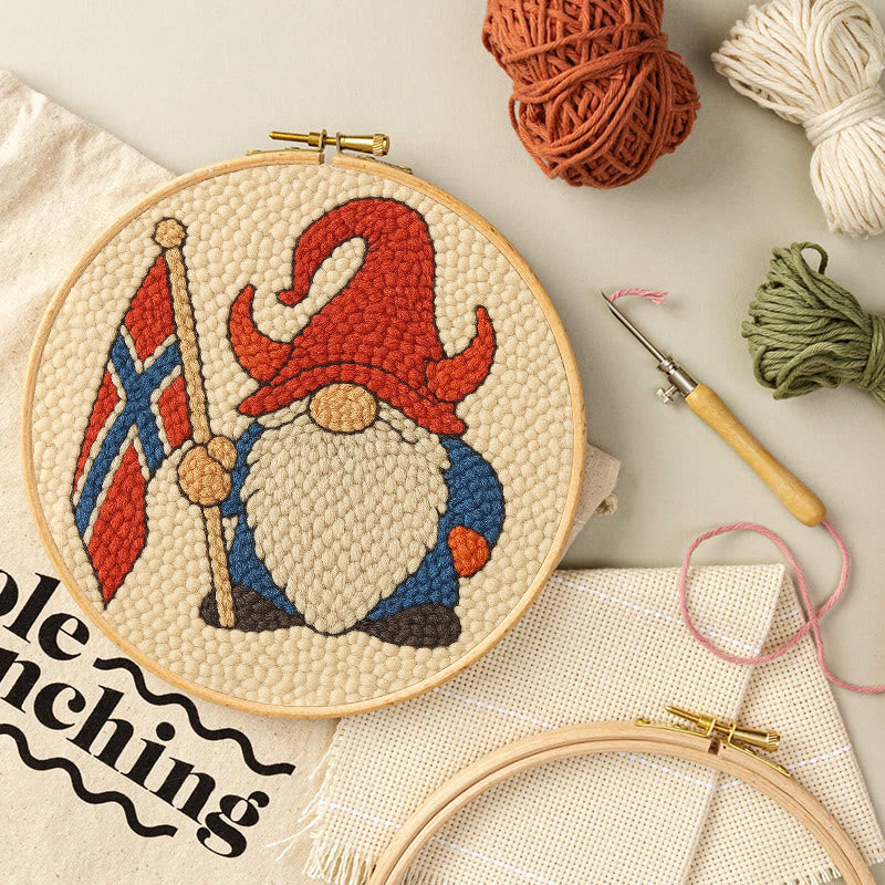 Patriot Gnome Punch Needle Kit - Diy Handmade Craft | Perfect Home Decor  - image 4