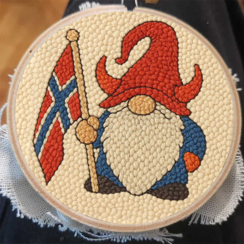 Patriot Gnome Punch Needle Kit - Diy Handmade Craft | Perfect Home Decor  - image 7