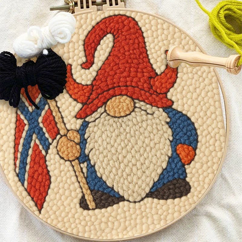 Patriot Gnome Punch Needle Kit - Diy Handmade Craft | Perfect Home Decor  - image 6