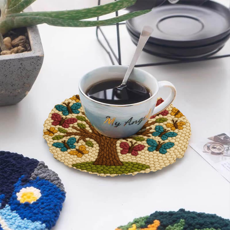 Butterfly Tree Punch Needle Kit - Creative Coaster Craft | Perfect For Desk Decor - image 8
