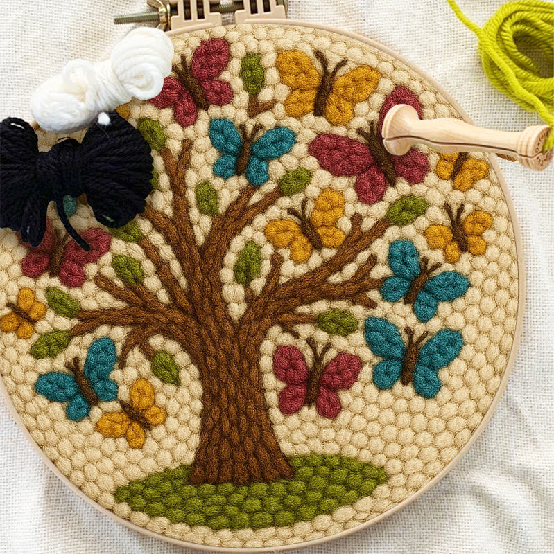 Butterfly Tree Punch Needle Kit - Creative Coaster Craft | Perfect For Desk Decor - image 3