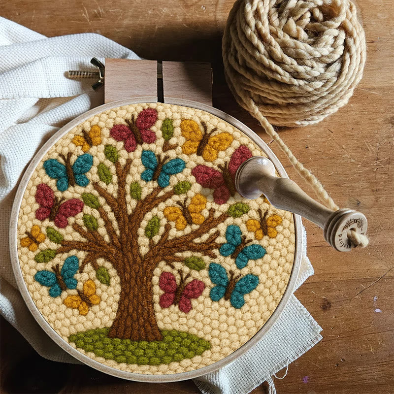 Butterfly Tree Punch Needle Kit - Creative Coaster Craft | Perfect For Desk Decor - image 7