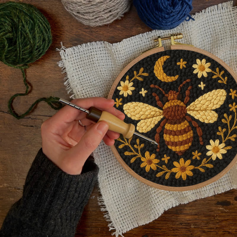 Bumble Bee Punch Needle Kit -  Handmade Decorative Needlepoint | Diy Wall Hanging - image 6