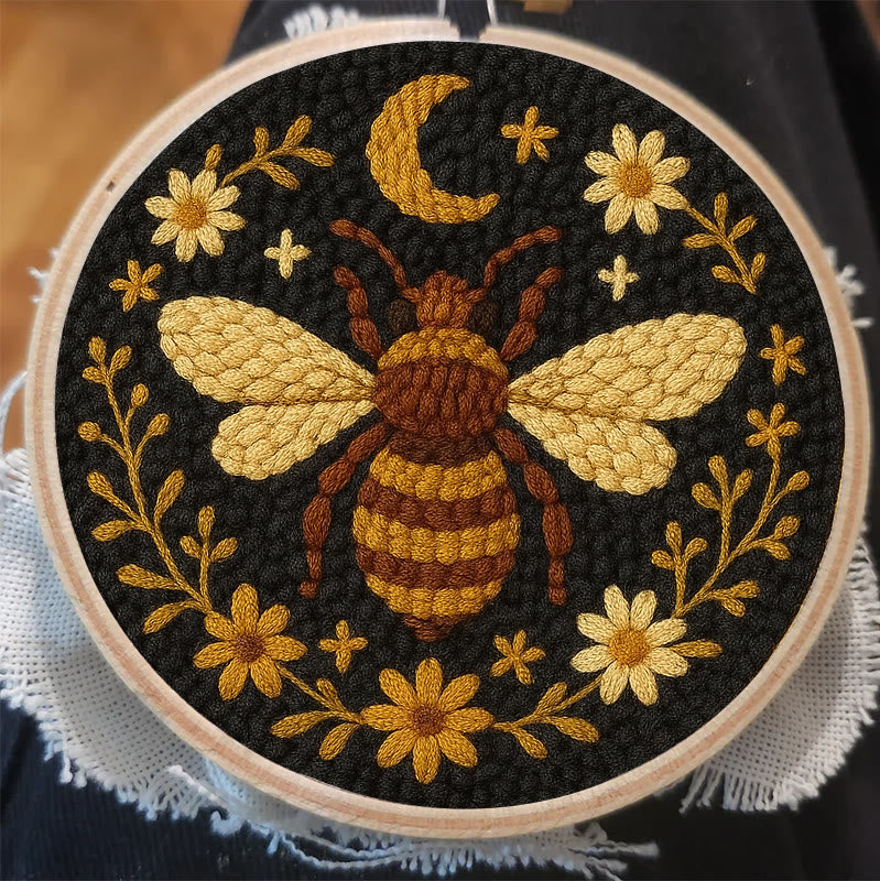 Bumble Bee Punch Needle Kit -  Handmade Decorative Needlepoint | Diy Wall Hanging - image 5