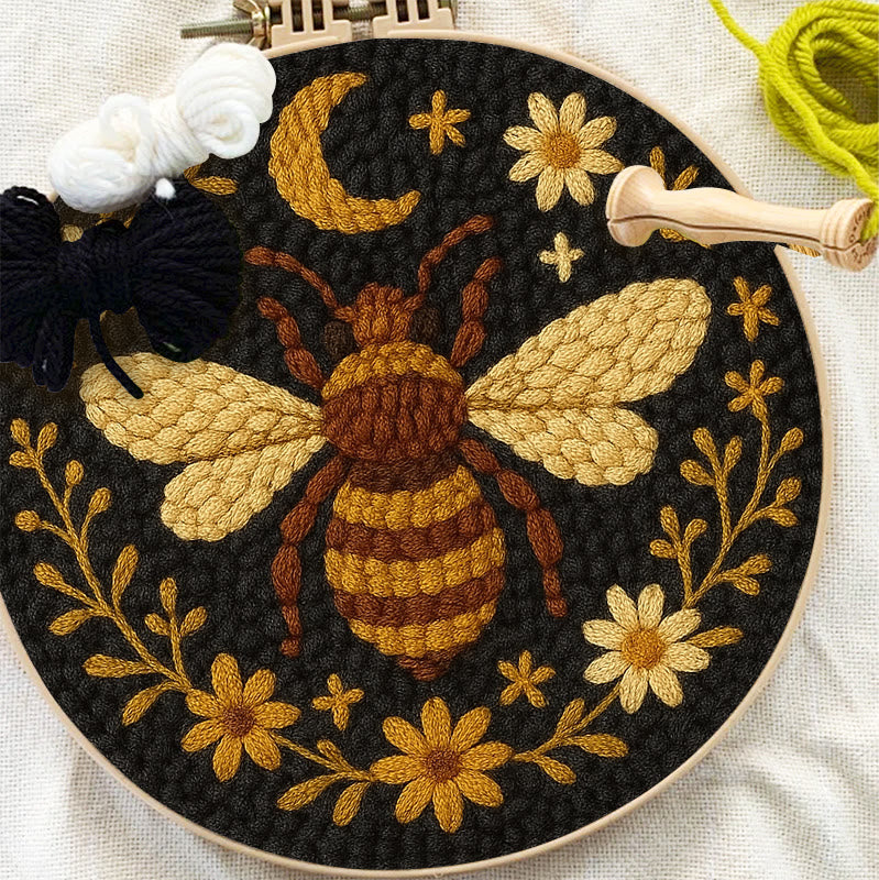 Bumble Bee Punch Needle Kit -  Handmade Decorative Needlepoint | Diy Wall Hanging - image 8