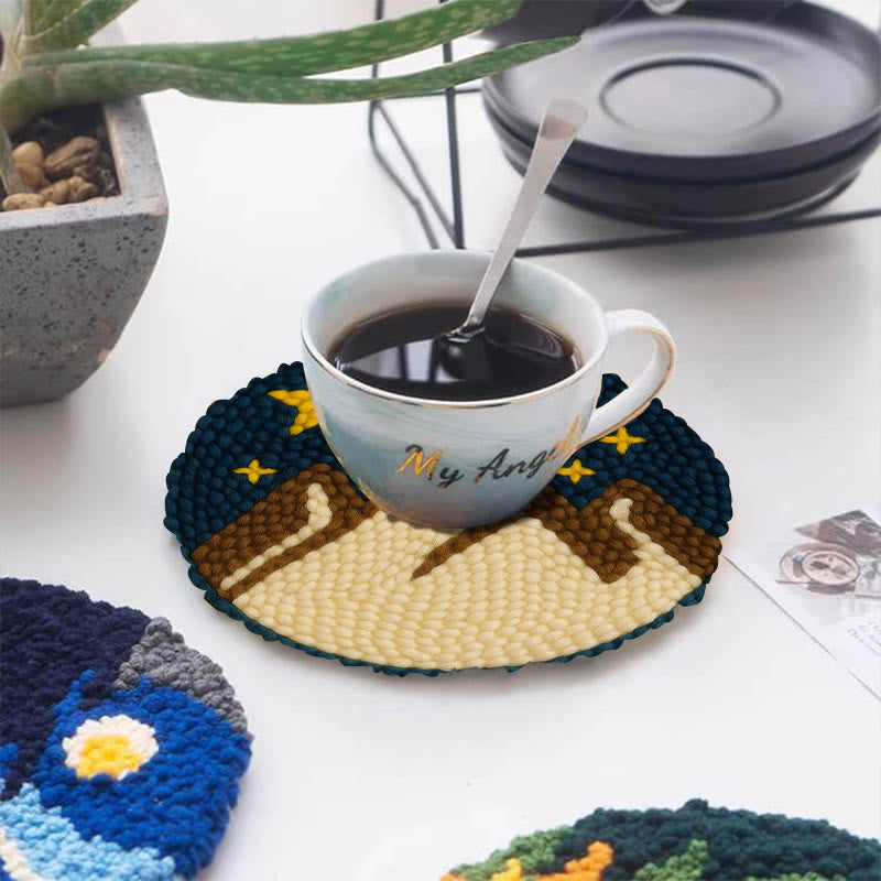 Desert Night Punch Needle Kit - Landscape needle artwork  | Beginner Friendly Craft - image 9