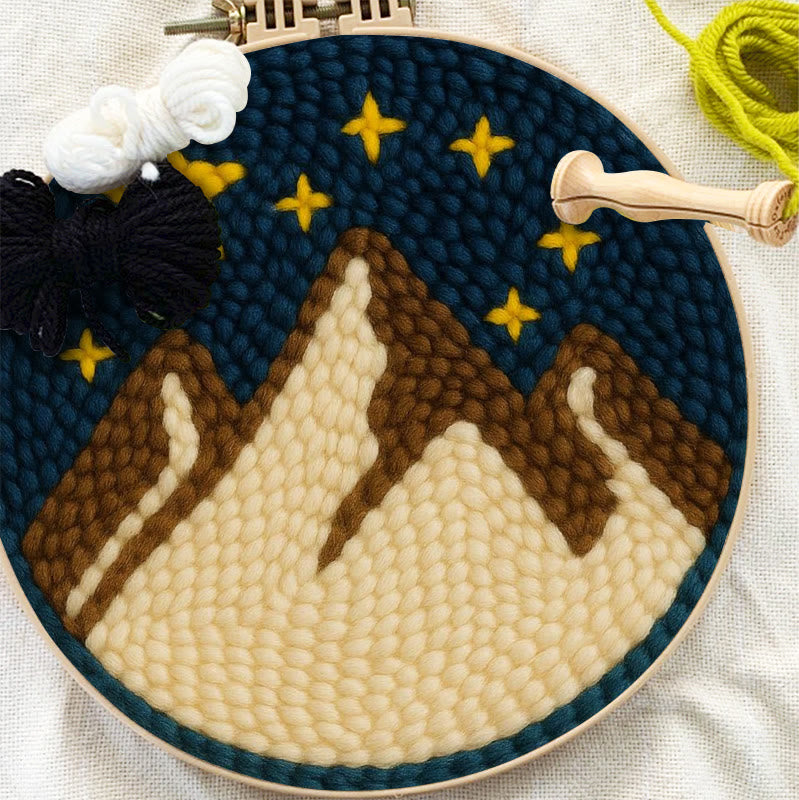 Desert Night Punch Needle Kit - Landscape needle artwork  | Beginner Friendly Craft - image 2