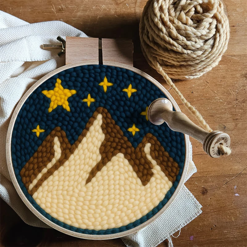 Desert Night Punch Needle Kit - Landscape needle artwork  | Beginner Friendly Craft - image 7