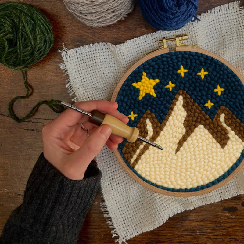 Desert Night Punch Needle Kit - Landscape needle artwork  | Beginner Friendly Craft - image 6