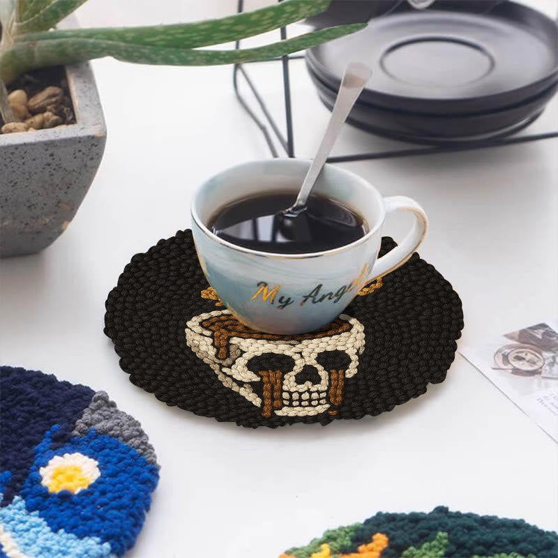 Coffee Skull Punch Needle Kit - Spooky Halloween Craft | Perfect For Holiday Decor - image 9