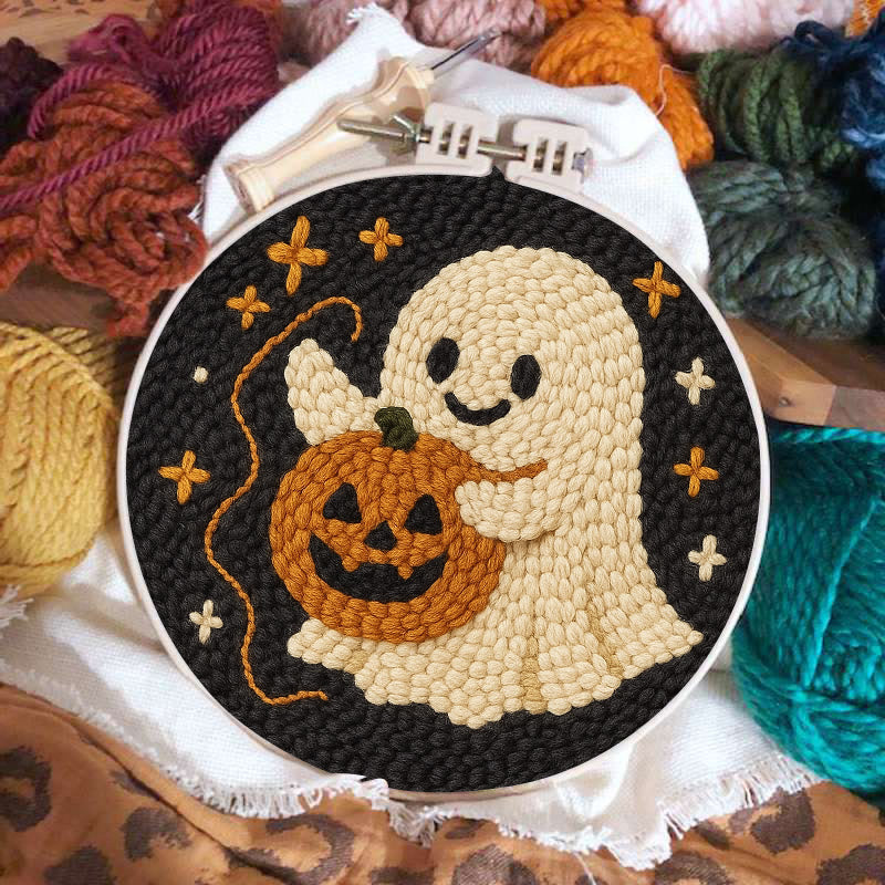  Sewing Ghost Punch Needle Kit - Easy Handmade Craft | Perfect Halloween Collection  - image 1