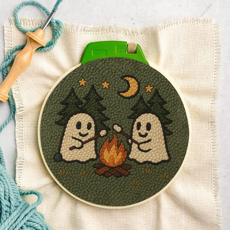 Campfire Ghost Punch Needle Kit - Spooky Halloween Coaster | Beginner Friendly Craft  - image 9
