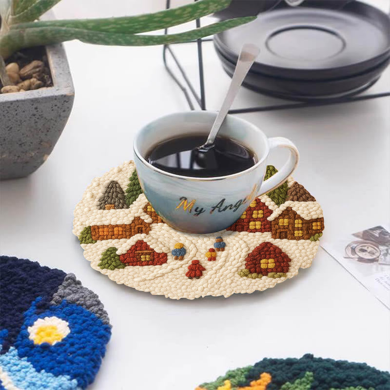  Winter Scene Punch Needle Kit - Christmas Handmade Craft | Christmas Home Ornament - image 9