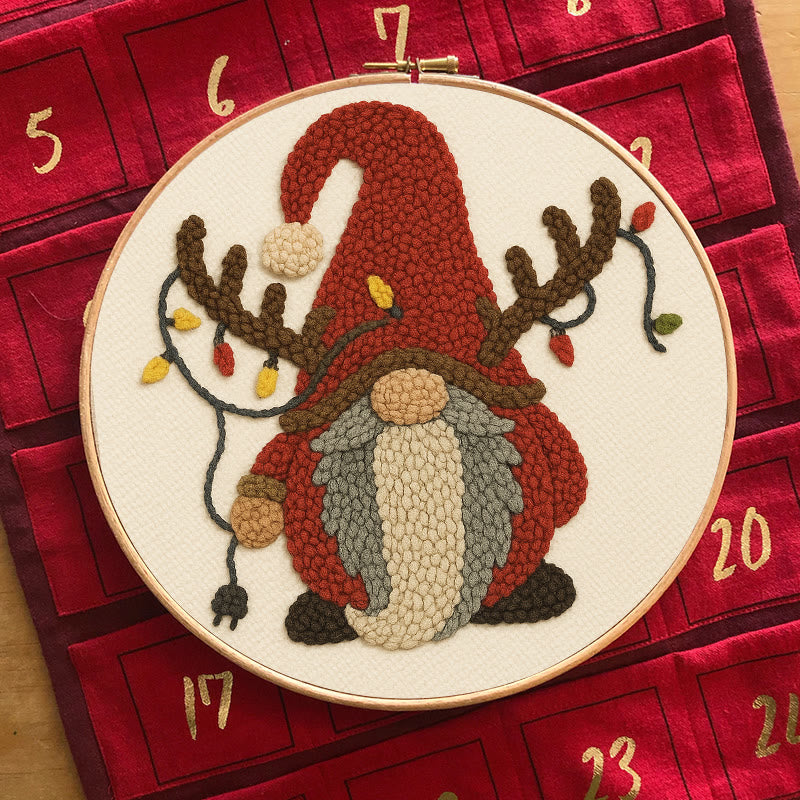 Christmas Gnome Punch Needle Kit - Christmas Wall Decor | Diy Holiday Gift Idea  - image 3