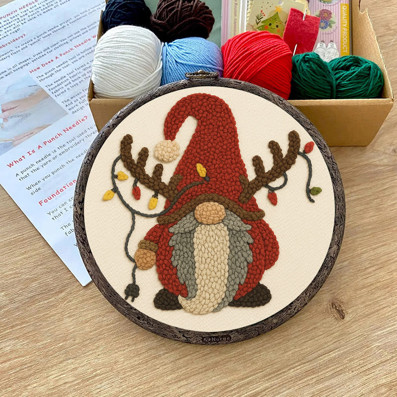 Christmas Gnome Punch Needle Kit - Christmas Wall Decor | Diy Holiday Gift Idea  - image 7