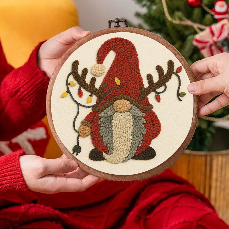 Christmas Gnome Punch Needle Kit - Christmas Wall Decor | Diy Holiday Gift Idea  - image 4