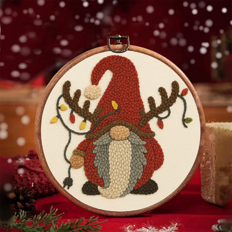 Christmas Gnome Punch Needle Kit - Christmas Wall Decor | Diy Holiday Gift Idea  - image 2