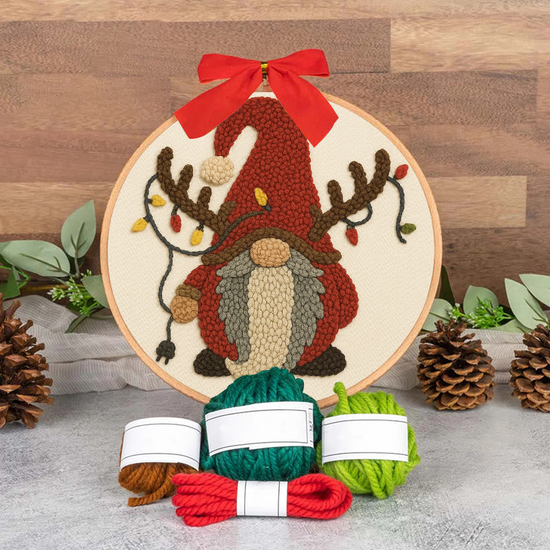 Christmas Gnome Punch Needle Kit - Christmas Wall Decor | Diy Holiday Gift Idea  - image 6