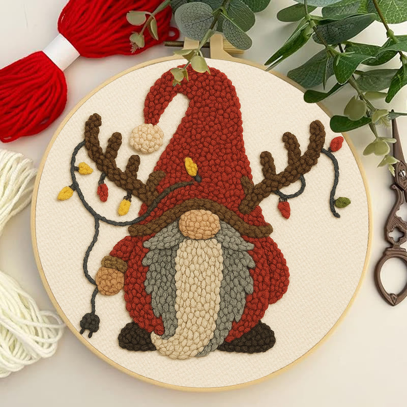 Christmas Gnome Punch Needle Kit - Christmas Wall Decor | Diy Holiday Gift Idea  - image 8