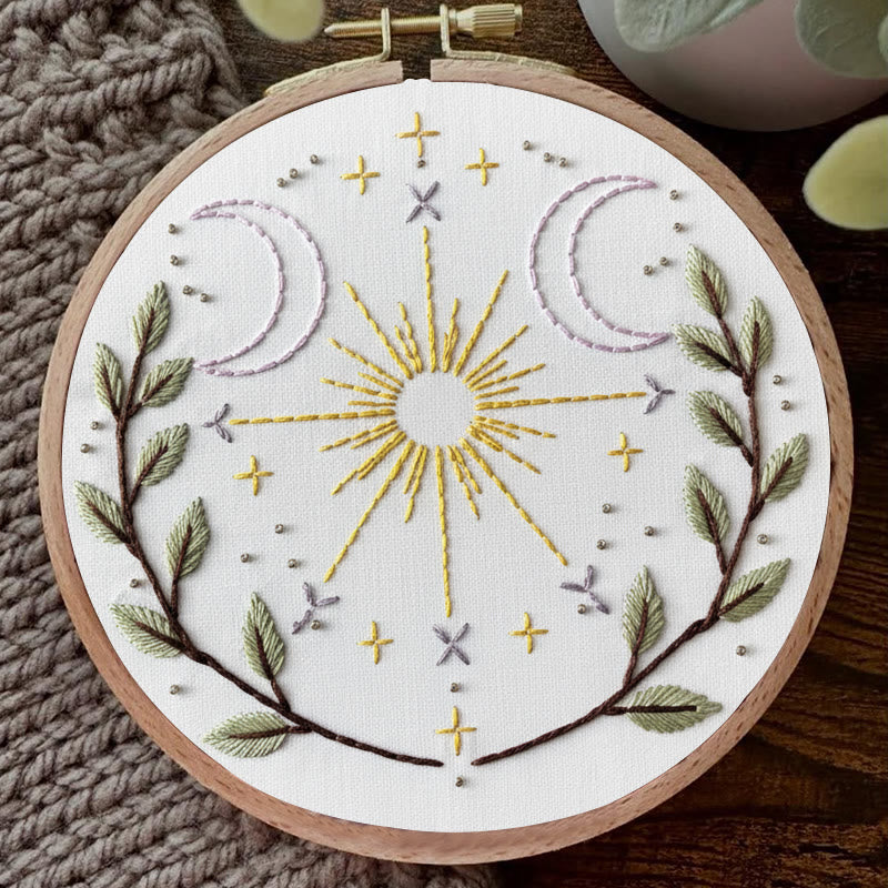 Rubbyoo Embroidery Kit - Cosmic Plants | Unique Desk Decor | Aesthetic Handmade Artwork - image 4