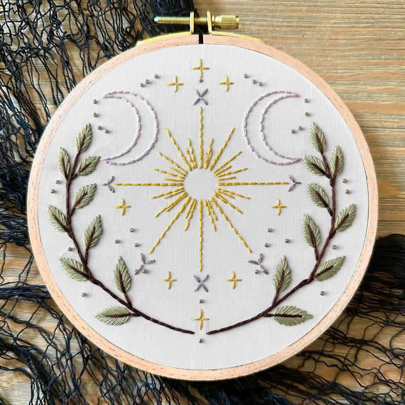 Rubbyoo Embroidery Kit - Cosmic Plants | Unique Desk Decor | Aesthetic Handmade Artwork - image 3