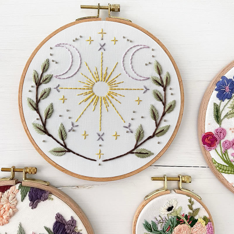 Rubbyoo Embroidery Kit - Cosmic Plants | Unique Desk Decor | Aesthetic Handmade Artwork - image 5