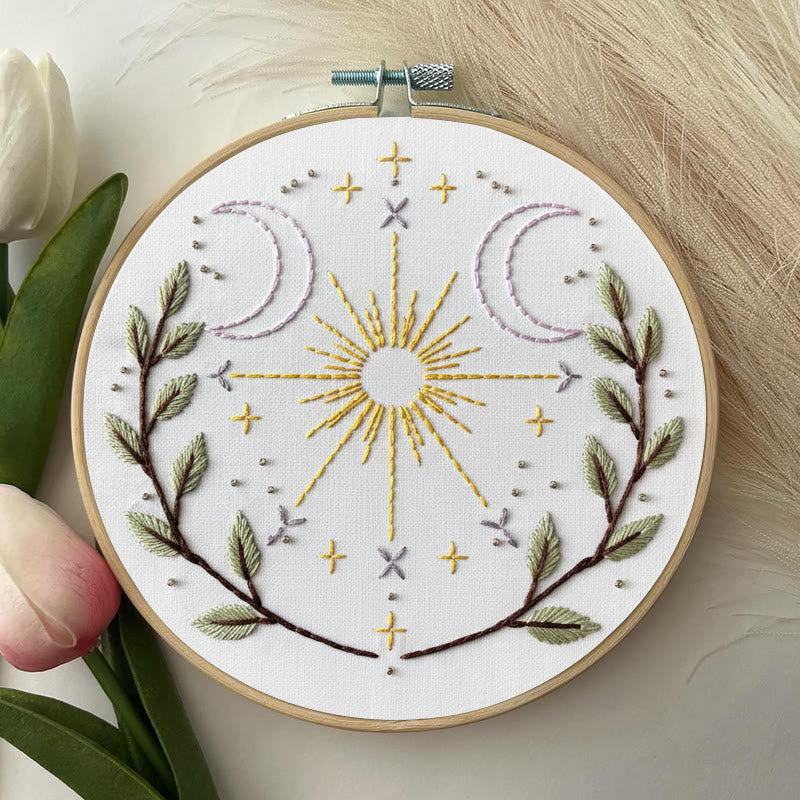 Rubbyoo Embroidery Kit - Cosmic Plants | Unique Desk Decor | Aesthetic Handmade Artwork - image 6