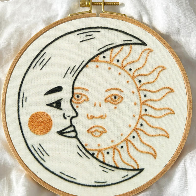 Rubbyoo Embroidery Kit - Crescent Moon And Sun | Mysterious Universe Craft | Diy Handmade Art - image 8