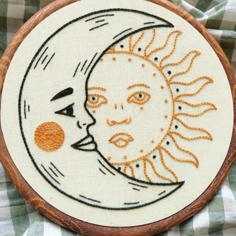 Rubbyoo Embroidery Kit - Crescent Moon And Sun | Mysterious Universe Craft | Diy Handmade Art - image 7