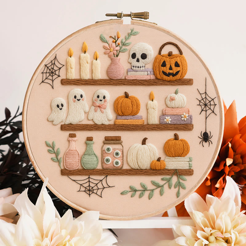 Rubbyoo Embroidery Kit -  Spooky Shelf |  Autumn Craft Idea | Witchy Halloween Decor - image 4