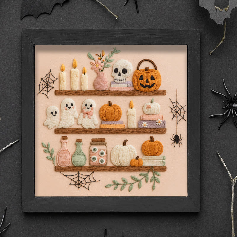 Rubbyoo Embroidery Kit -  Spooky Shelf |  Autumn Craft Idea | Witchy Halloween Decor - image 9