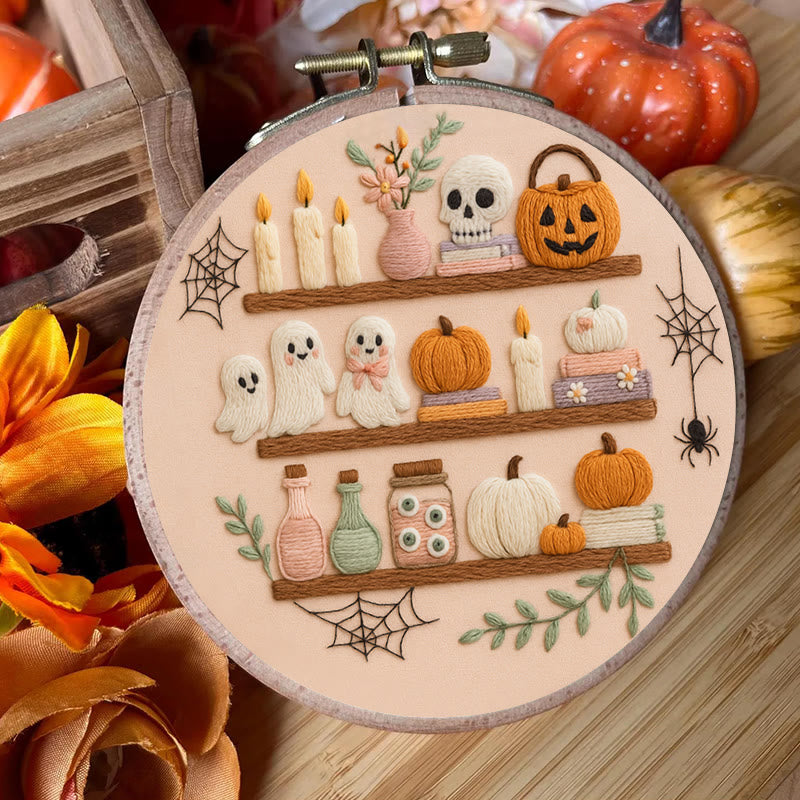 Rubbyoo Embroidery Kit -  Spooky Shelf |  Autumn Craft Idea | Witchy Halloween Decor - image 6
