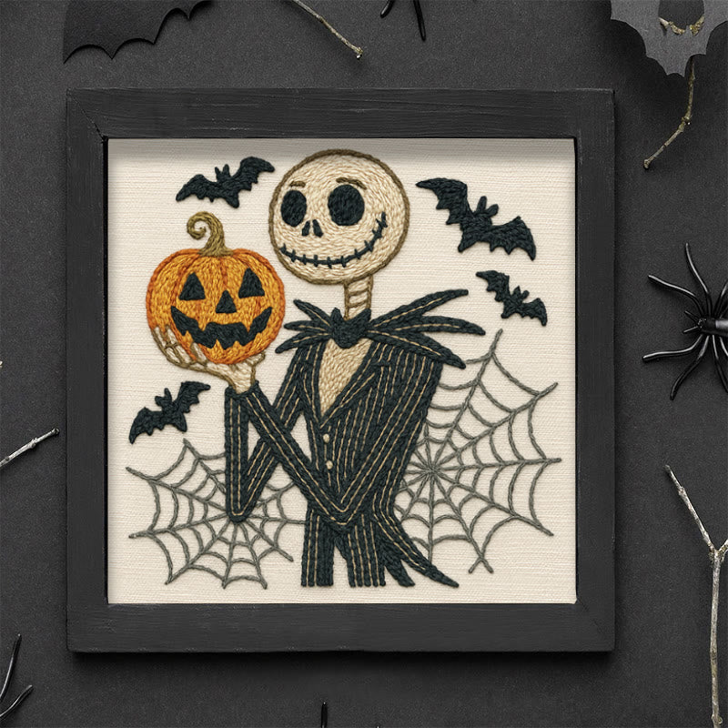 Rubbyoo Embroidery Kit - Skull Ghost In Suit |  Hoop Art For Halloween | Spooky Wall Decor - image 9