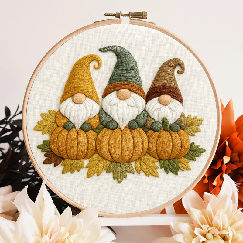 Rubbyoo Embroidery Kit - Pumpkin Gnome | Autumn Handmade Craft | Halloween Home Decor - image 5