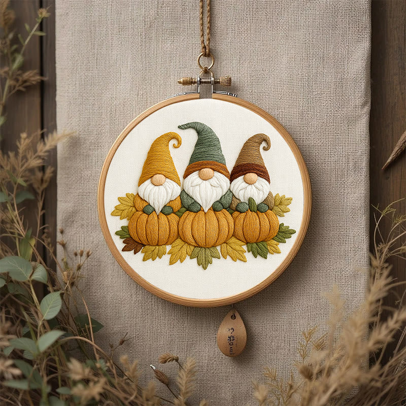 Rubbyoo Embroidery Kit - Pumpkin Gnome | Autumn Handmade Craft | Halloween Home Decor - image 7