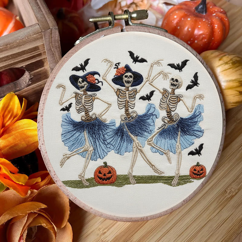 Rubbyoo Embroidery Kit - Ballet Skeleton | Halloween Gothic Handicraft | Diy Hanging Ornament  - image 9