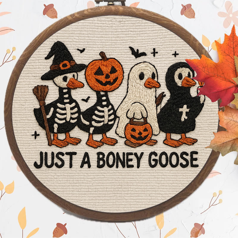 Rubbyoo Embroidery Kit - Boney Goose | Spooky Halloween Animal | Handmade Gift Idea - image 2
