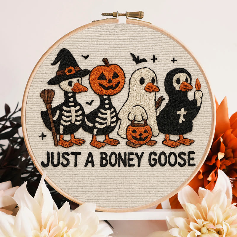 Rubbyoo Embroidery Kit - Boney Goose | Spooky Halloween Animal | Handmade Gift Idea - image 1