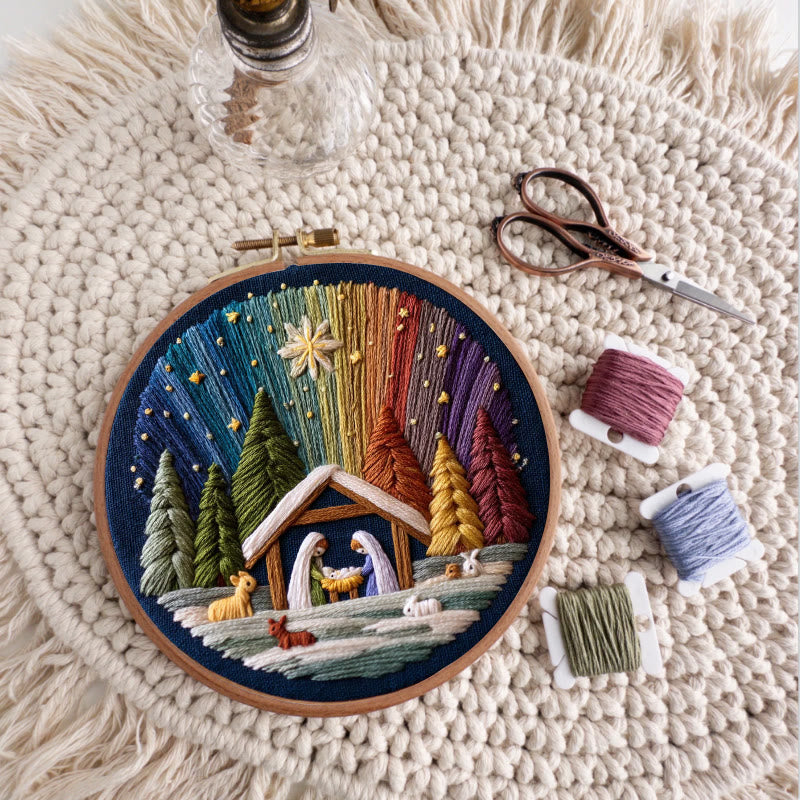 Rubbyoo Embroidery Kit - Nativity With Aurora | Stunning Christmas Gift | Precious Handmade Collection  - image 8