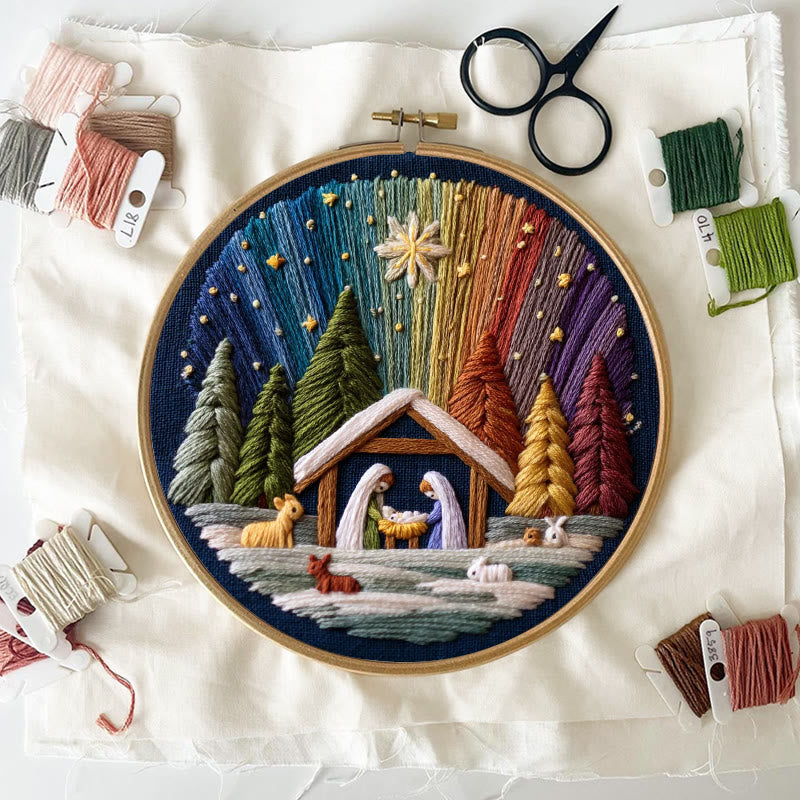 Rubbyoo Embroidery Kit - Nativity With Aurora | Stunning Christmas Gift | Precious Handmade Collection  - image 5