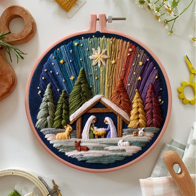 Rubbyoo Embroidery Kit - Nativity With Aurora | Stunning Christmas Gift | Precious Handmade Collection  - image 6