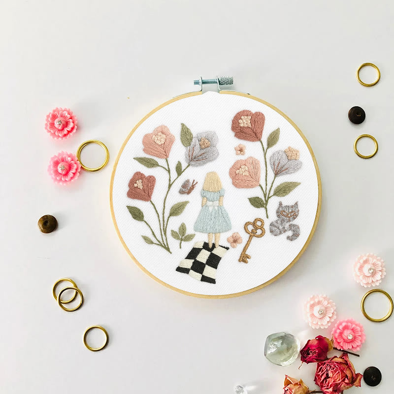 Rubbyoo Embroidery Kit - Fantasy Wonderland | Easy Floral Artwork | Diy Birthday Gift - image 5